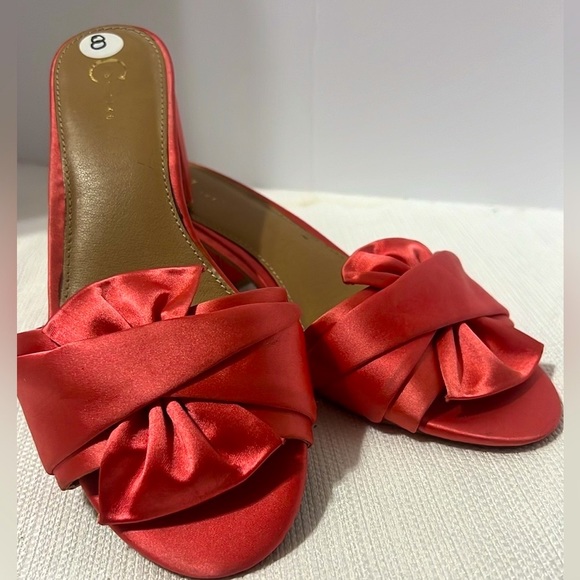 Est. 1946 Coral Slip on Mule Block Heels 8 - Picture 1 of 5